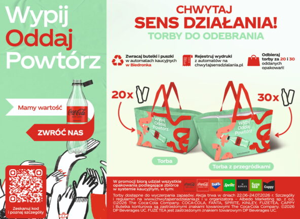 System Coca-Cola i Biedronka chcą ułatwić konsumentom przechowywanie butelek i puszek z kaucją